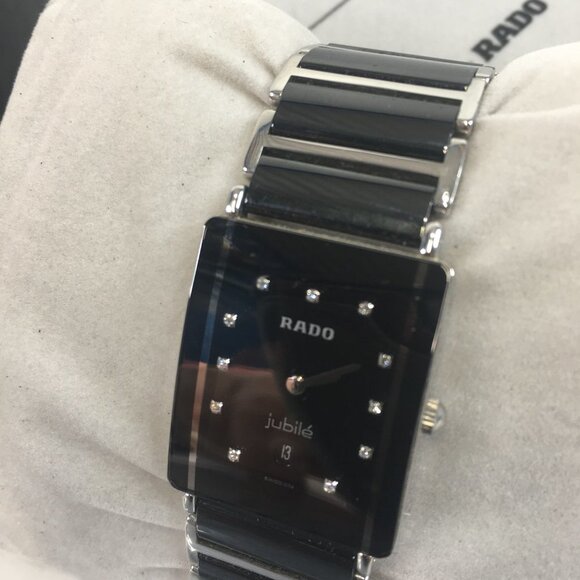 RADO DIASTAR SWISS QUARTZ JUBILE WRIST WATCH 11 DIAMONDS TITANIUM-CERAMIC UNISEX - Picture 9 of 15